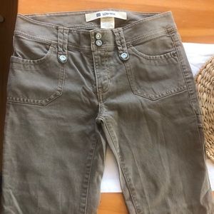 Flare leg brown/khaki cargo pant